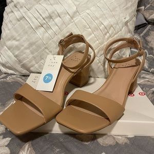 Nude Heeled Sandals